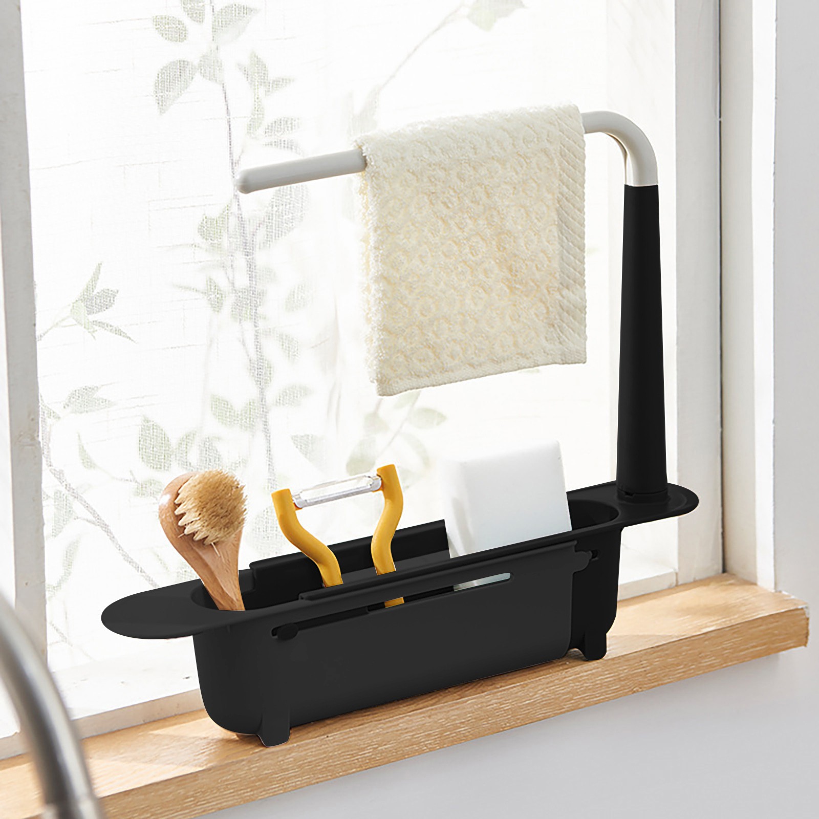 Kitchen Gadgets Pakistan - elescopic Sink Shelf Drainer Rack Kitchen