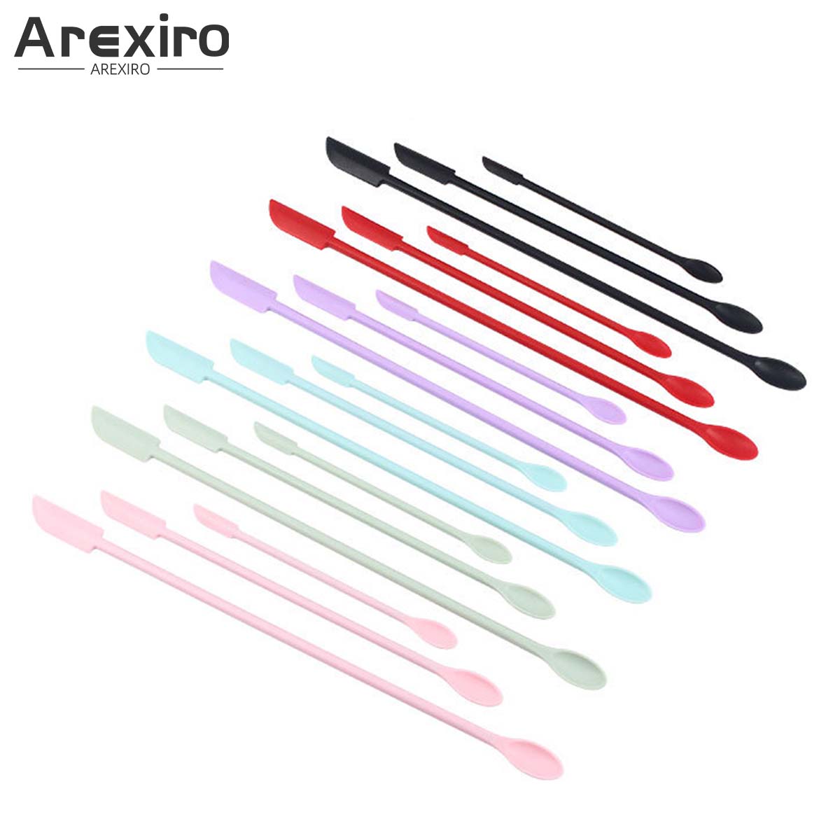 3Pcs Double End Silicone Makeu - đánh giá và giá Silicone Spatula Set
