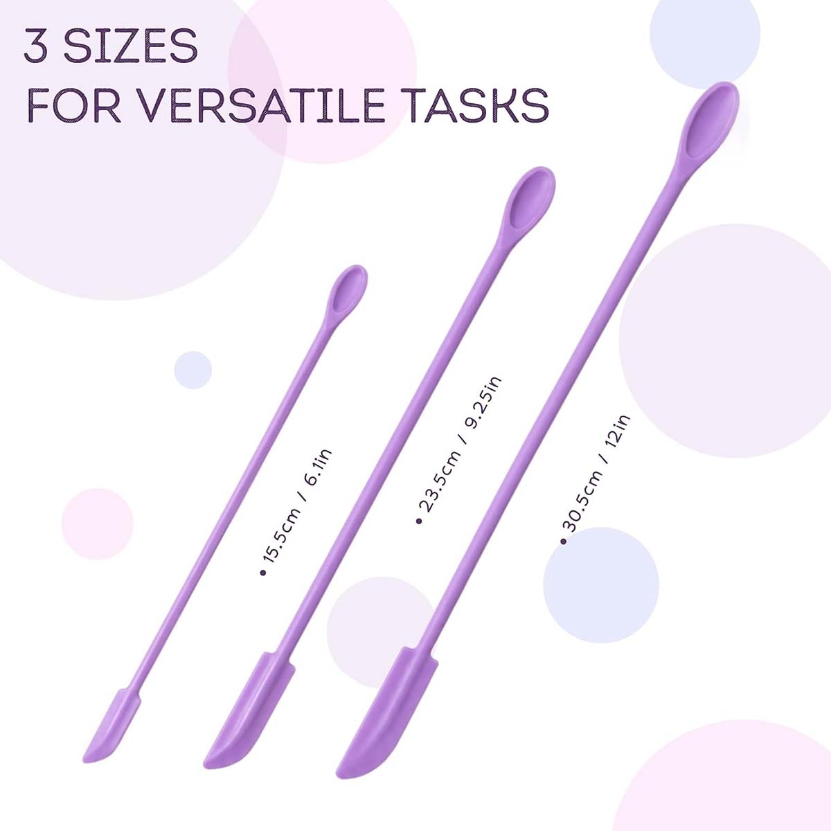 3Pcs Double End Silicone Makeu - đánh giá và giá Silicone Spatula Set