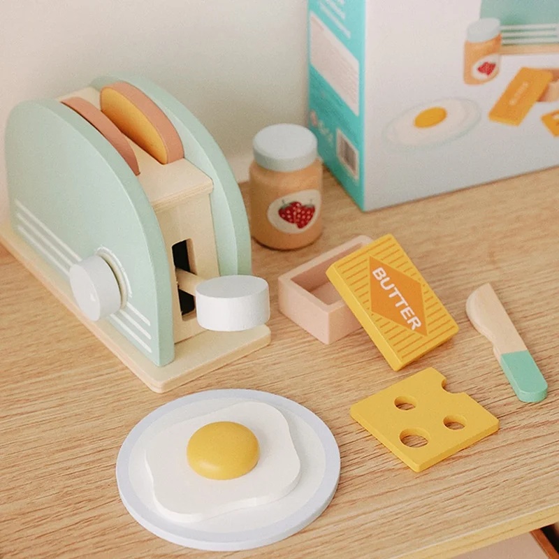 Wooden Simulation Toaster Toy  - đánh giá và giá Kitchen Gadgets Kids
