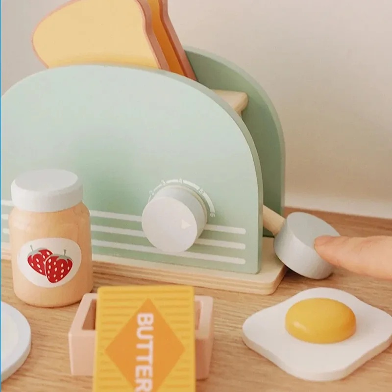 Wooden Simulation Toaster Toy  - đánh giá và giá Kitchen Gadgets Kids
