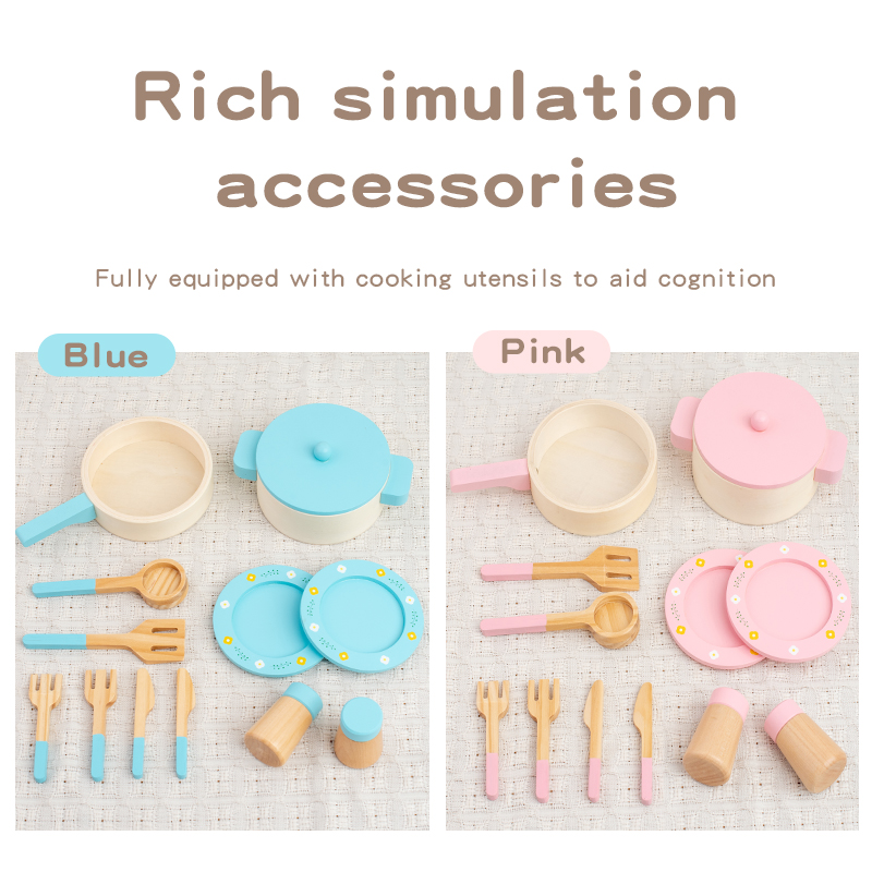 Wooden Kitchen Play Set for Ki - đánh giá và giá Kitchen Gadgets Kids