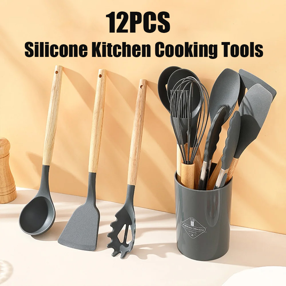 12PCS Silicone Kitchen Utensil - đánh giá và giá Silicone Spatula Set