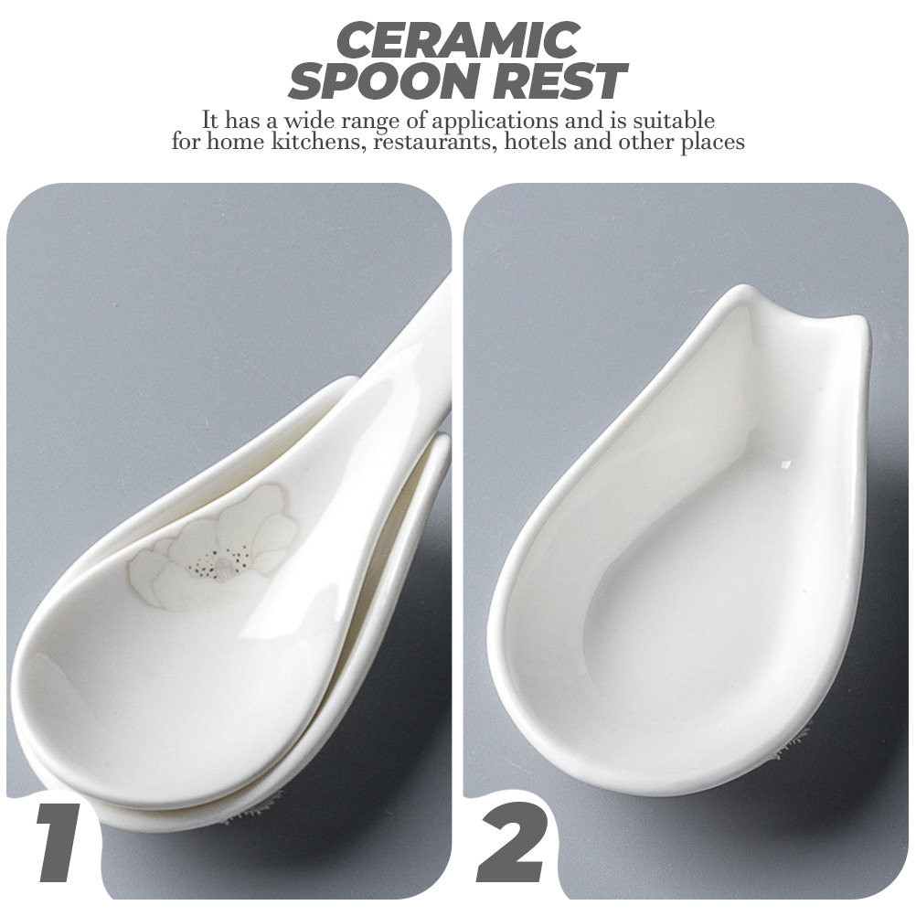 4Pcs Ceramic Spoon Rest Spoon  - đánh giá và giá Kitchen Gadgets To Have
