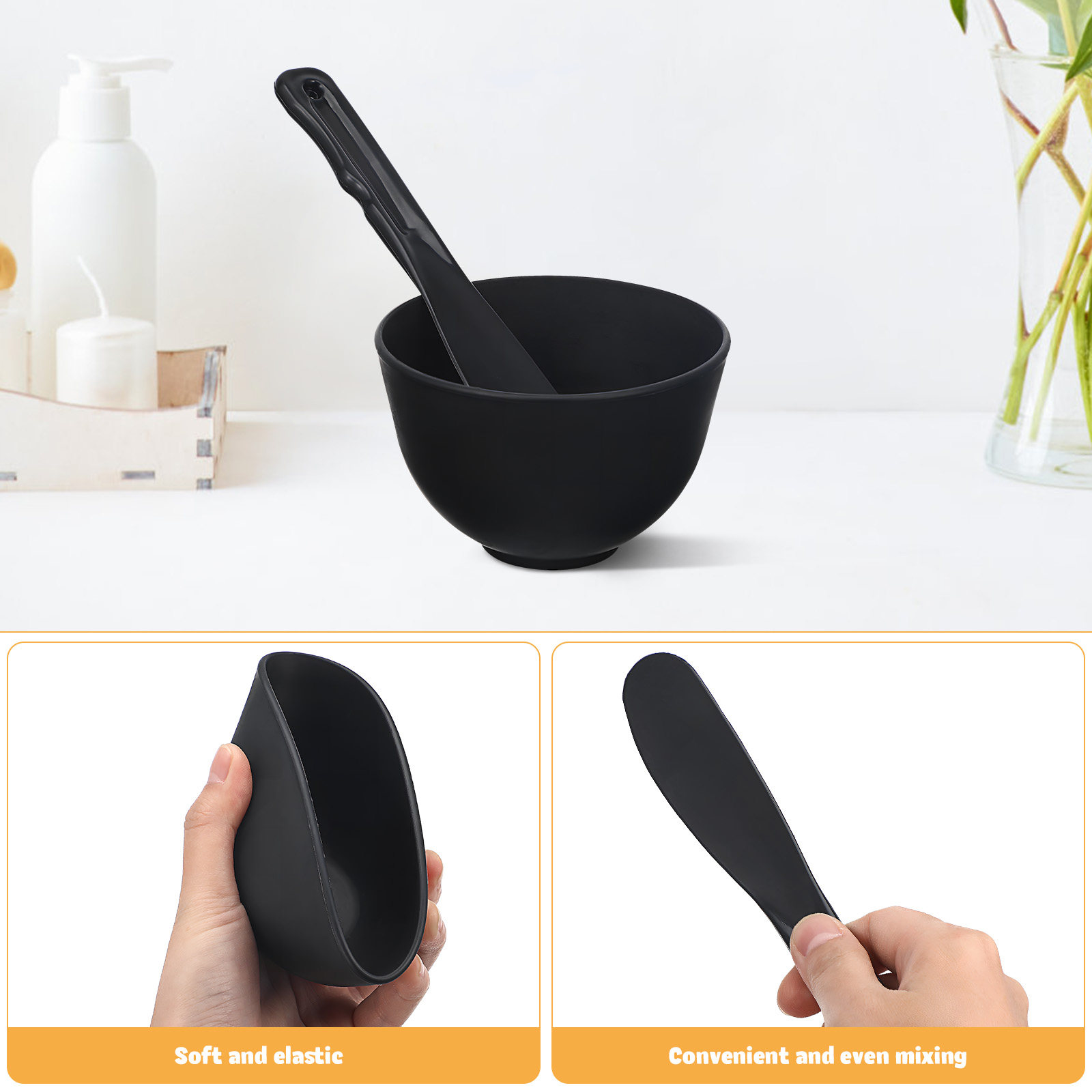 1Set Silicone Mud Mask Mixing  - đánh giá và giá Silicone Spatula Set