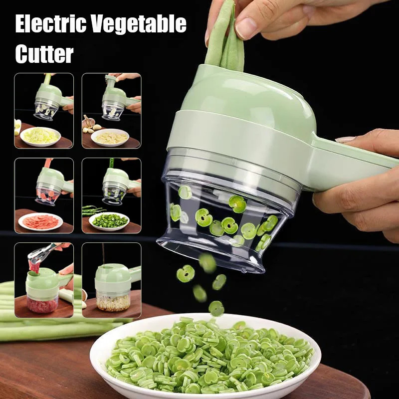 4 IN 1 Electric Vegetable Cutt - đánh giá và giá Kitchen Gadgets Vegetable Chopper