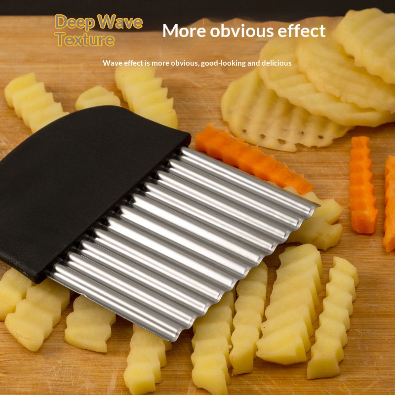 Stainless Steel Crinkle Cutter - đánh giá và giá Kitchen Gadgets Vegetable Chopper