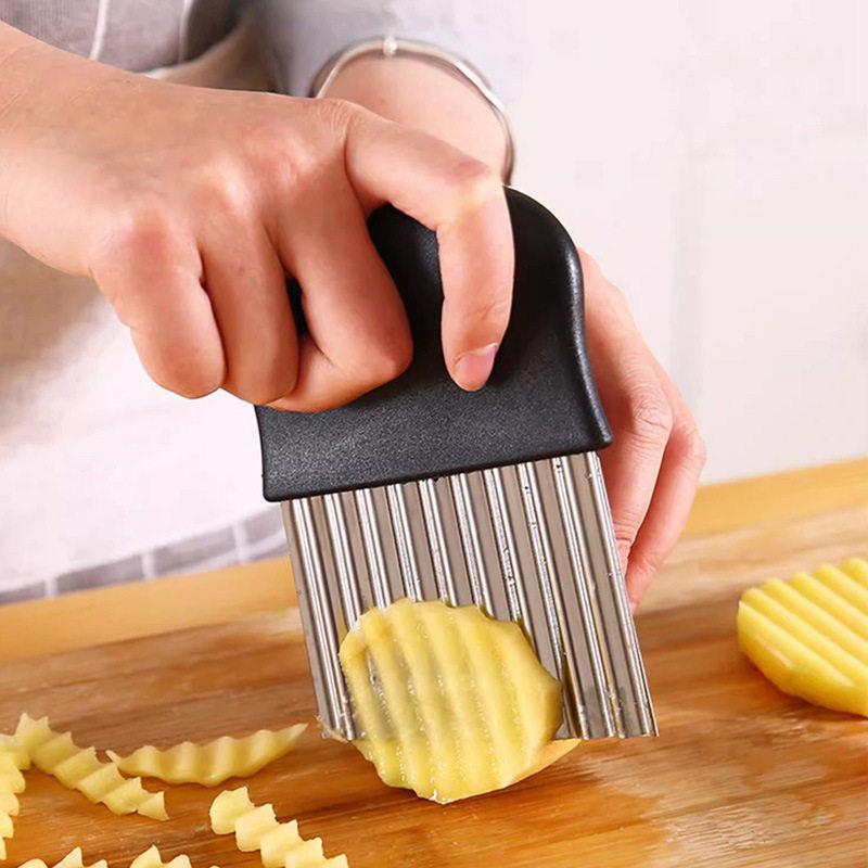 Stainless Steel Crinkle Cutter - đánh giá và giá Kitchen Gadgets Vegetable Chopper